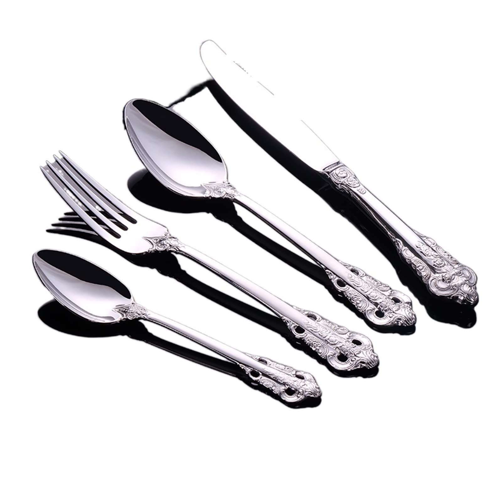 Amazon | 32/40/50 個の金メッキカトラリー西洋高級ゴールド食器ミラー